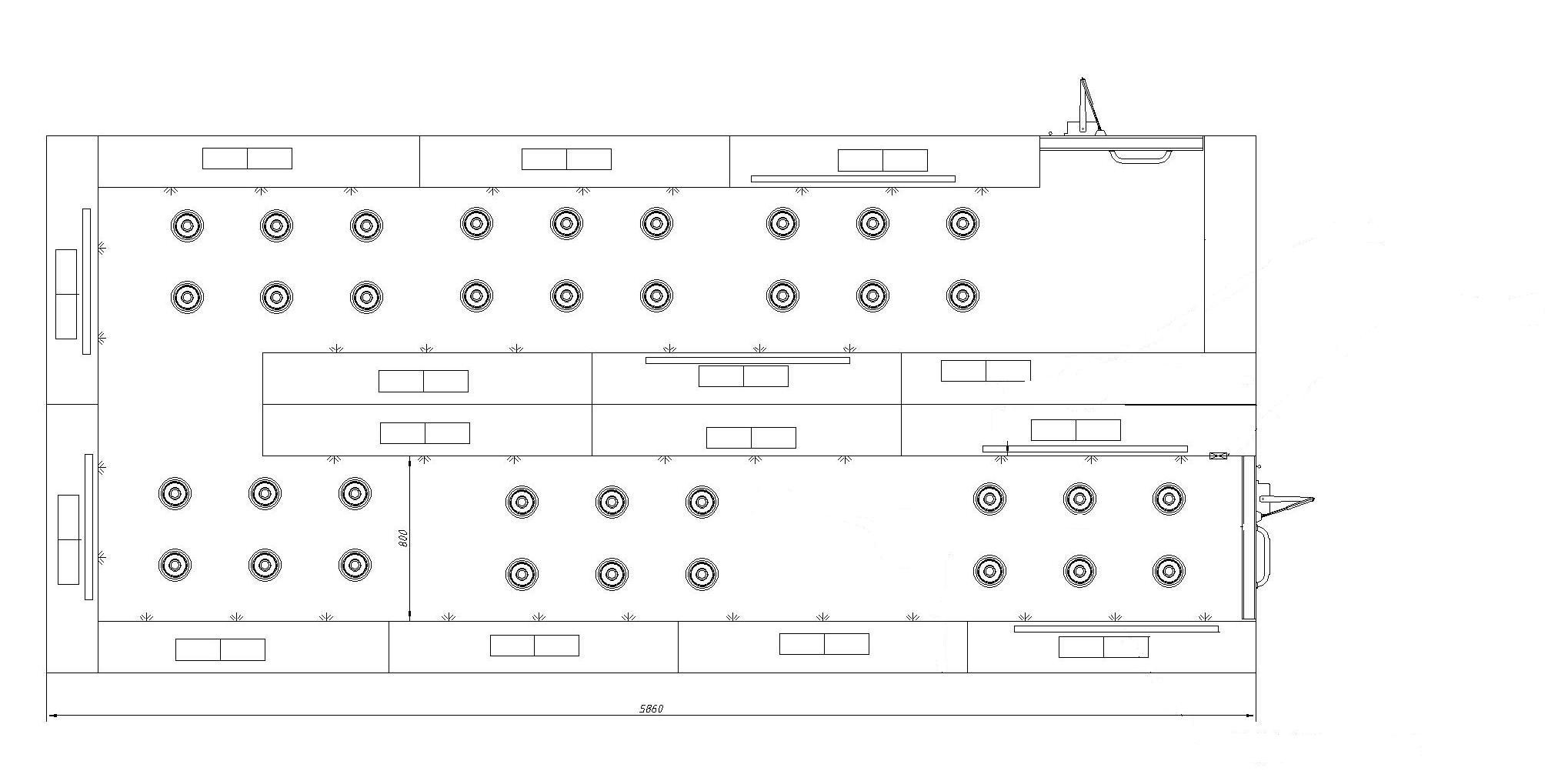 U Type Air Shower Tunnel Two Row Persons 3 Sides Blowing For Decontamination Project