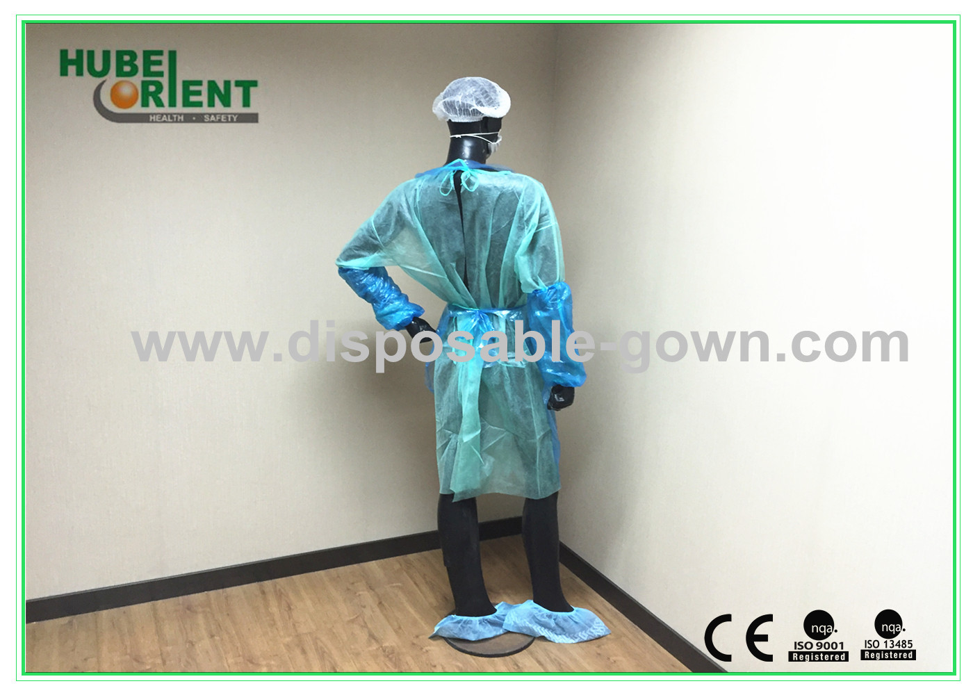No Excitant Surgical PP Disposable Isolation Gowns With Knitted Wrist