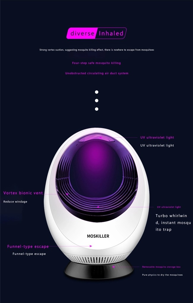 LED USB Mosquito Killer Light 220V LED Electronic Insect Fly Killer air Suction Mosquito Trap Lamp For Home Living Room