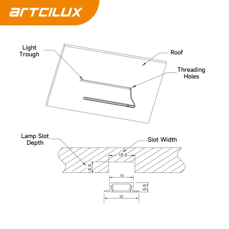 Alunimiun Wardrobe Cabinet Strip Light SMD2835 60PCS/M LED Concealed Strip Lighting