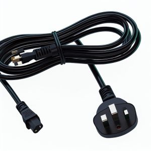 UK 3-Pin to C7 Power Cord 1.8m with 13A Fuse Black