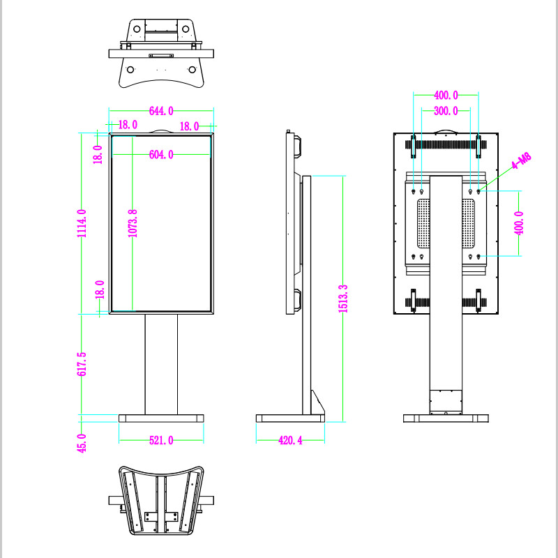 49inch Floor Standing Lcd Digital Signage Display Window Display Screen Lcd Advertising Indoor