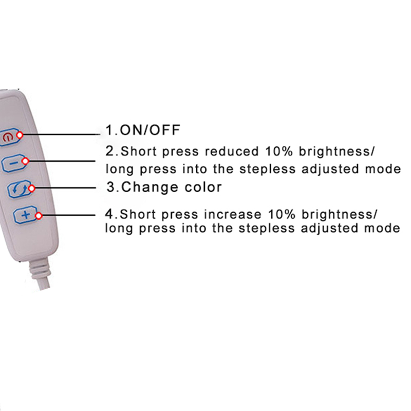 5V Power Dimming Switch Dimmer USB Charger Cable for Led Strip