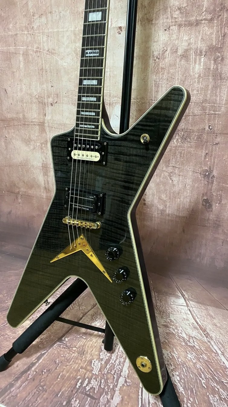 Custom Dimebag Darrell The Dean ML Type Shaped Electric Guitar Olive Green