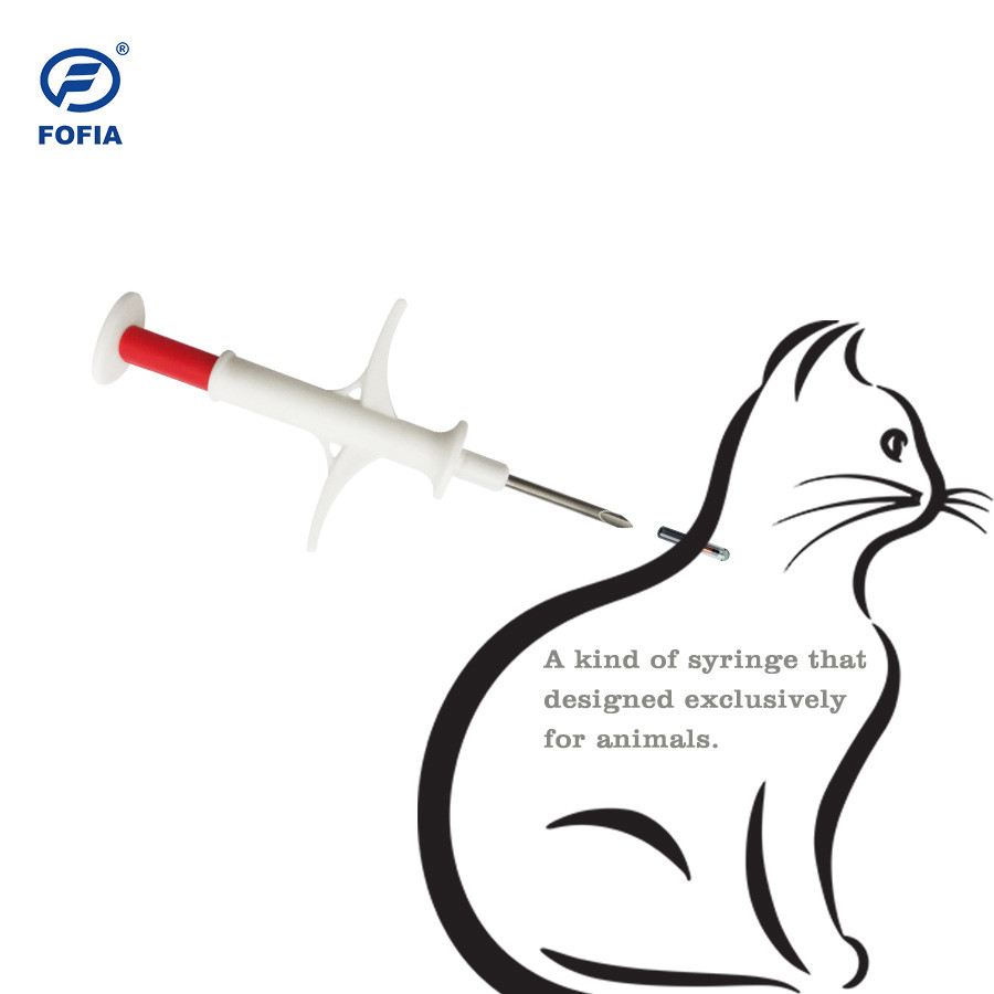 ISO11784/5 fdx-b 15 digit Identification Microchip Implantable with6 Adhesive Barcode label