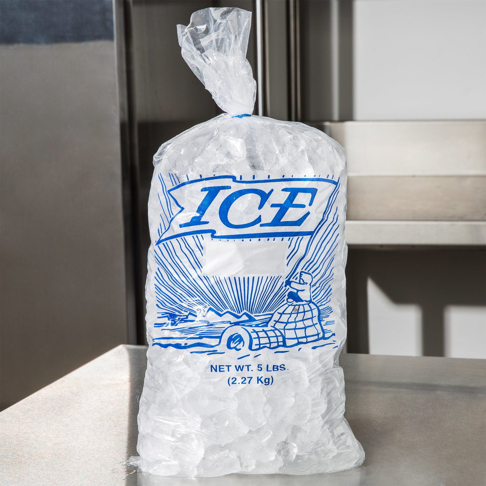 Thick 38 micron 48 micron Reusable Ice Bags Disposable Food Garde