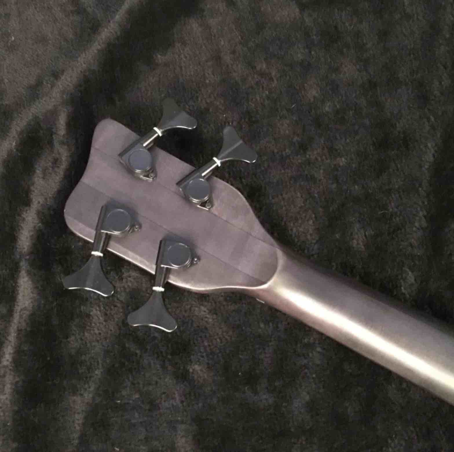 4 Strings Bass Guitar Transparent Black Color with Mahogany Body Maple Neck