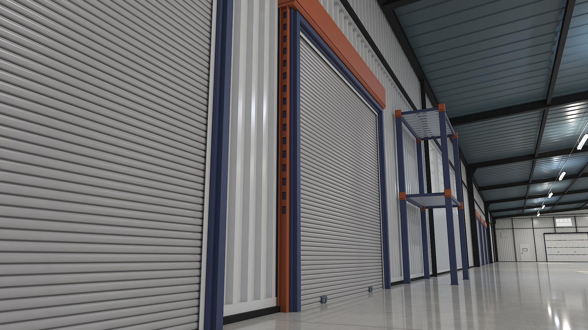 Modern Prefab Steel Warehouse Buildings , High Rigidity Steel Frame Industrial Building