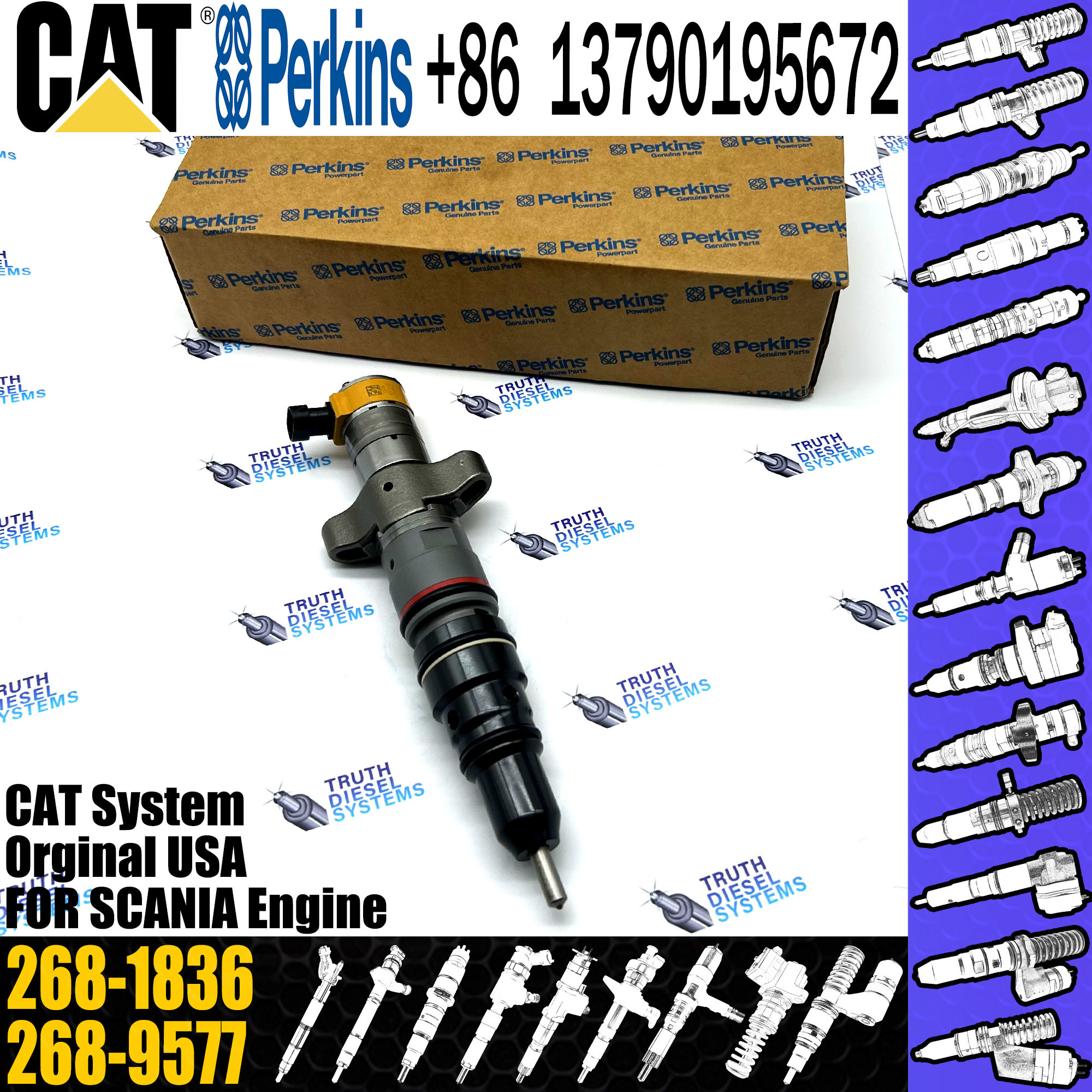 Common Rail fuel Injector nozzle 268-1836 2681836 268-1840 2681840 268-1839 2681839 For Caterpillar C7 Engines