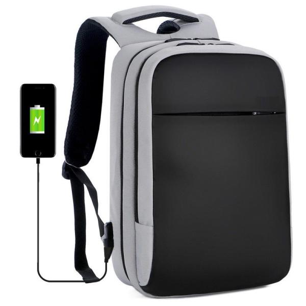 Fashion Unisex Waterproof Oxford Casual Zipper Smart Backpack For Laptop Usb