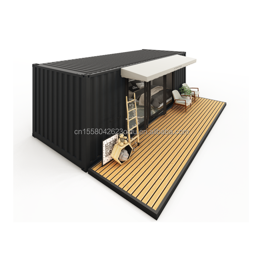 Log 20ft Eco-Friendly Flat Pack Container House Prefabricated Sustainable Construction Steel Structure Resilient Rain Wind Snow Shop