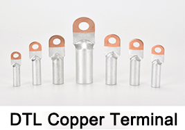 Electric Wire Connector with Tin Coated Copper Tube Compression Cable Lugs Ferrule