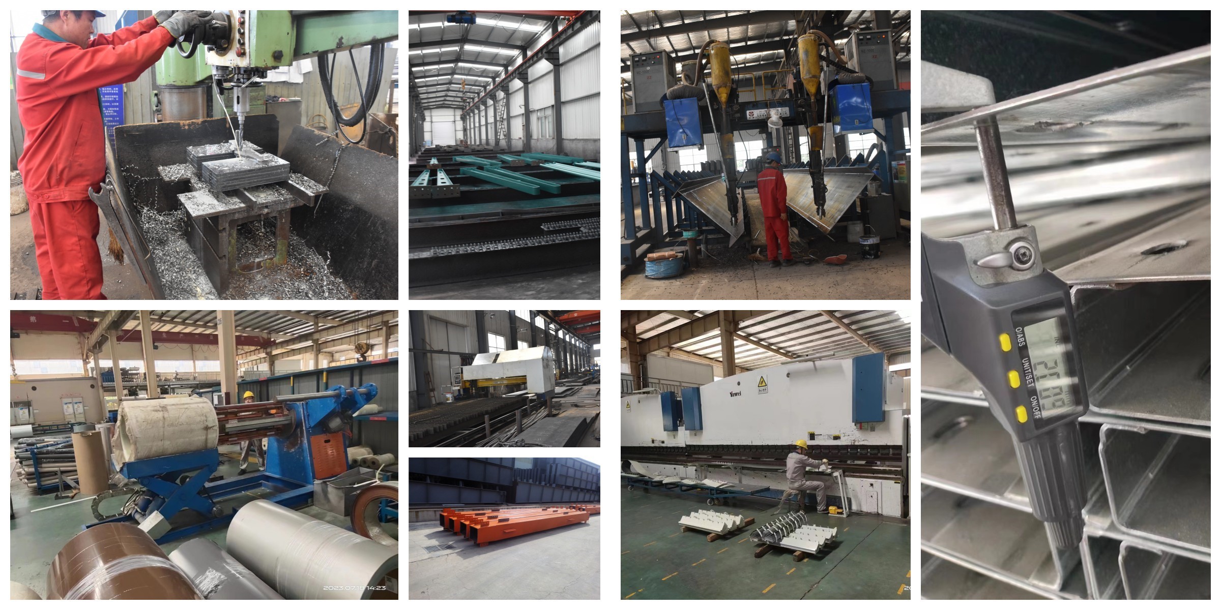 Portal Frame Prefab Pre Assembled Steel Workshop Building Storage Garage Hot Rolled Section Construction