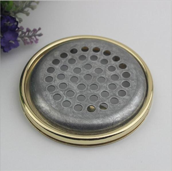 Supply Leather ladies Handbag Metal Round Shape Lid Decorative Light Gold