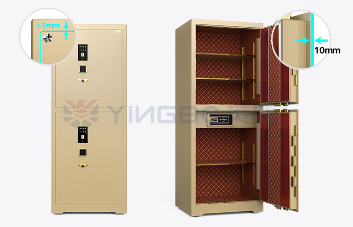 Smart Bank Biometric Commercial Safe Box Fingerprint Lock H1880mm With 7 Open Ways