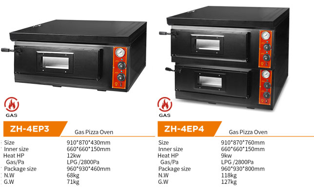 Window View Commercial 2 Decks Gas Pizza Oven For Hotel 1 Layer Bread Toaster 9KW Desktop Type