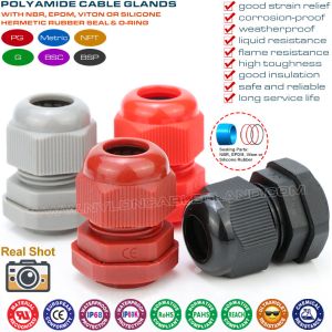  Dome Cap Cable Glands Hermetic IP68 Plastic Synthetic Nylon with BSC, G &amp; BSP Threads Manufactures