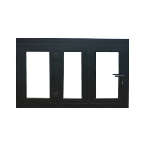 Black Aluminium Bifold Windows Vertical Living Room Interior Soundproof Windows