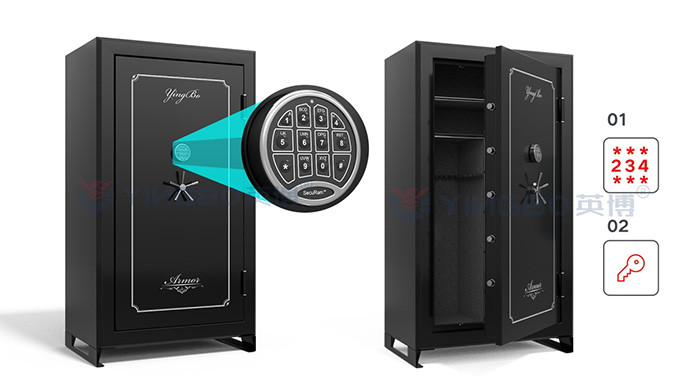 OEM Steel Gun Safe Box 645kg For Home Office Hotel YB/GS - 180