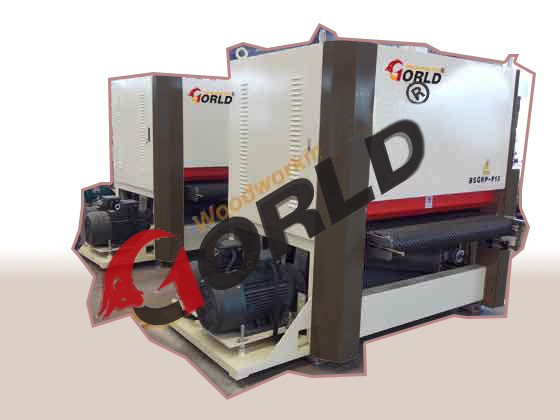 1220mm Width Plywood MDF Particle Board Two Heads Light Duty Wide Belt Polishing Sander BSGRP-P13