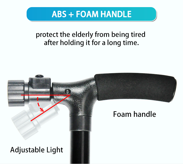Wholesale Folding Walking Sticks Cane With Led Light For Elder Home Care
