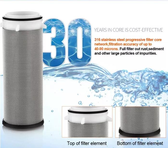 SS316 Well Water Hose Sediment Filter Reusable Pin Down