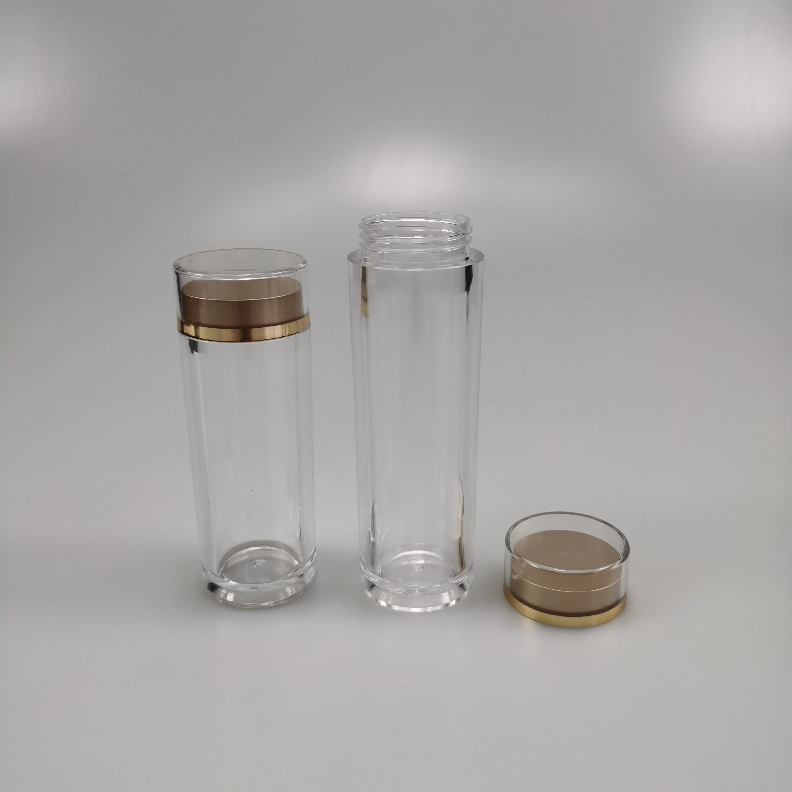 Acrylic 40ml 50ml Transparent Vials for Saffron Cordyceps Vitamin Capsules Eco-friendly