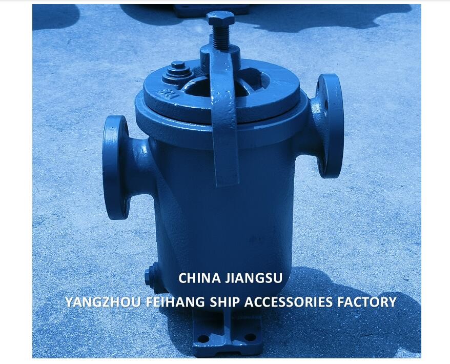 Carbon Iron Marine Single Simplex Oil Strainer 5K-150A JIS F7209 CAST IRON BODY STAINLESS STEEL FILTER ELEMENT