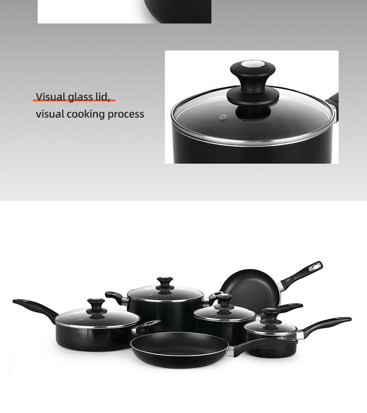 High Quality Non Stick Aluminum Cooking Pot Set Kitchen Pans And Pots With Bakelite Handle