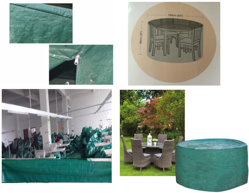 Cord Lock Closure Garden Furniture Cover Set, 600D Durable, Water Resistant Fabric, Patio Bistro Sets Cover,