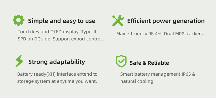 Growatt Brands On Grid Solar Inverter for 5000W Solar Panels and 24V48V Battery Voltage