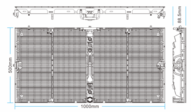 Outdoor Media LED Grid Screen Transparent Flexible Led Screen P100 P80 P50 P40