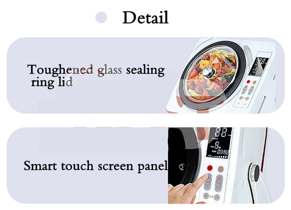 Professional Food Automatic Cooking Making Machine 6 Litres Commercial Cooking Robot