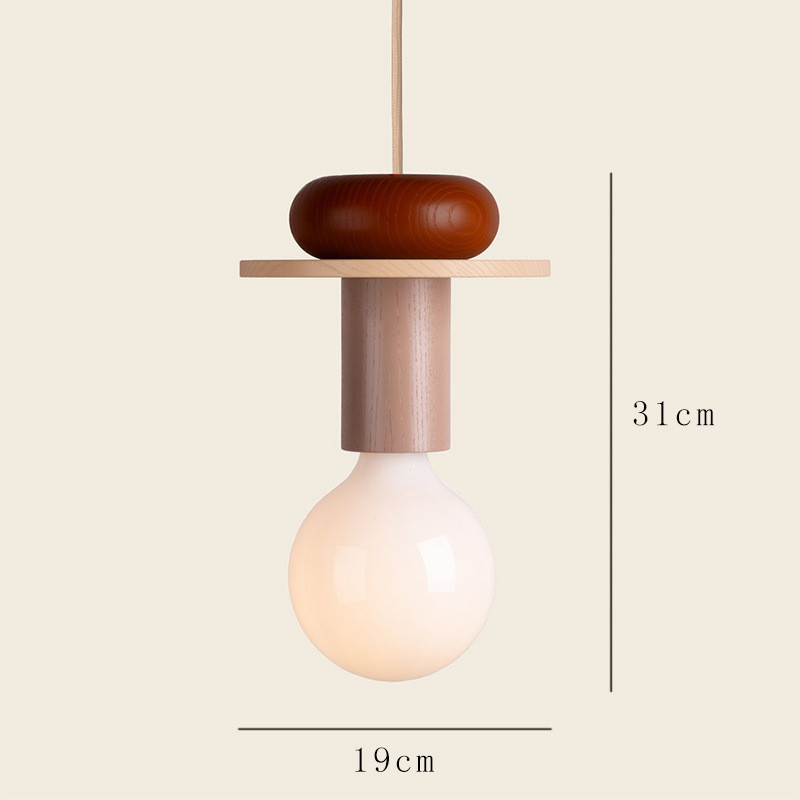 Nordic Lamp Wood LED Pendant Lights Kitchen Home Decor mini pendant lamp(WH-AP-595)