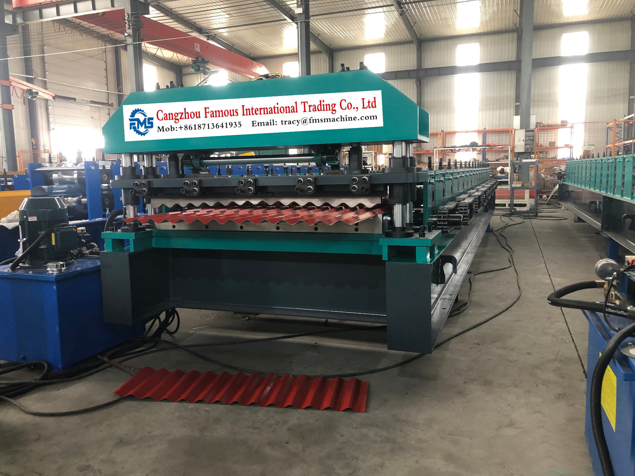 Roof Roll Forming Machine 7/8'' Corrugated Roof Sheet Making Machine