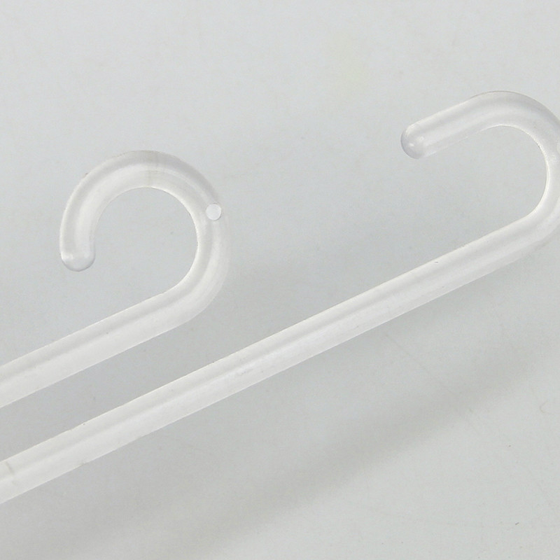 105mmx23mm Recyced White PE Sock Clothes Hanger For Drying Dispaly