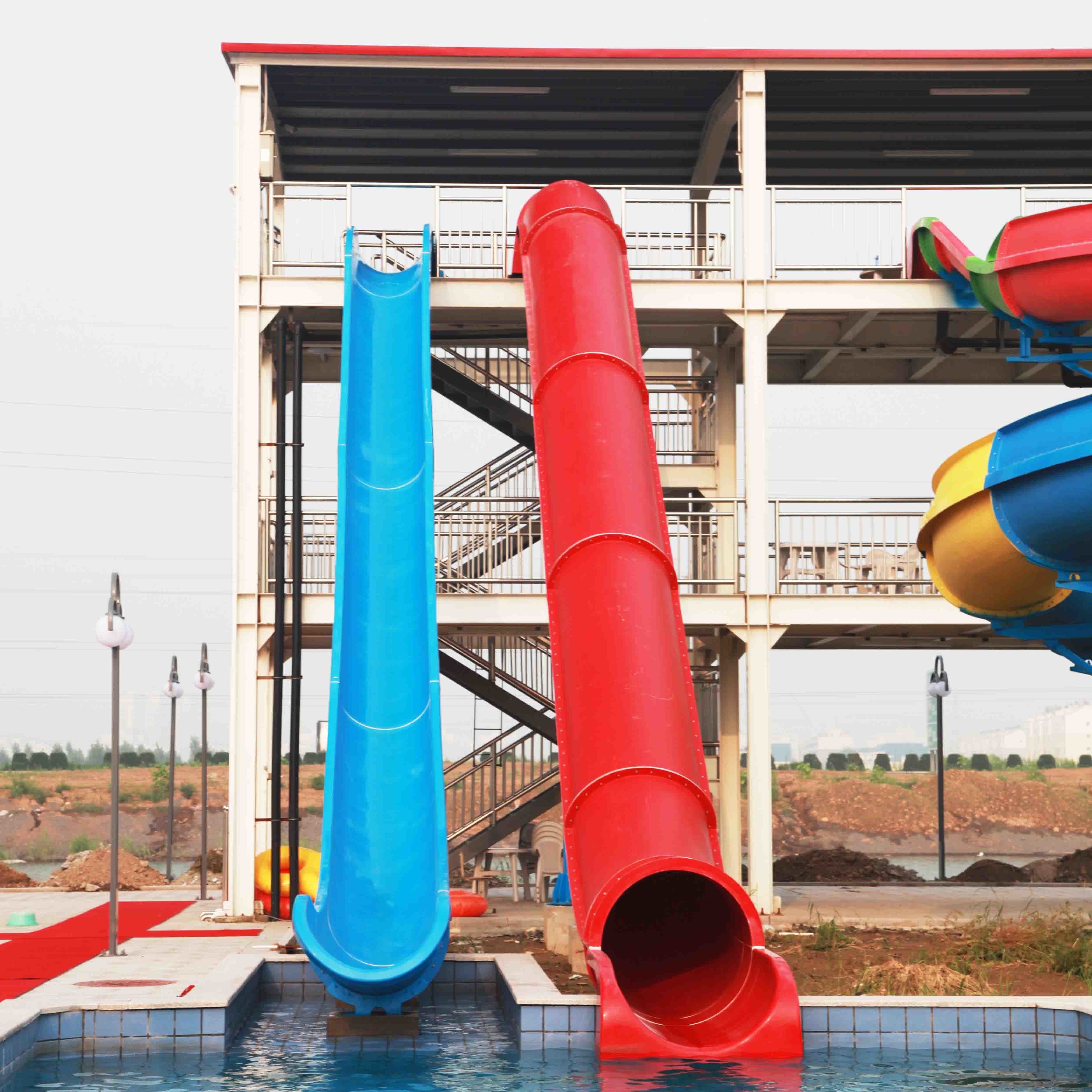 Indoor / Outdoor Fiberglass Water Slides Games For Kids / Family Holiday Resort
