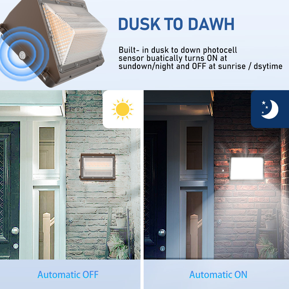 10400Lm 130Lm/W Outdoor Wall Lamp Light IP65 Industrial Style Wall Light