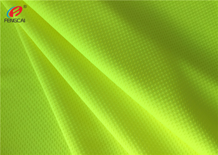 Bright Red 100% Polyester Mesh Fluorescent Material Fabric For Garments