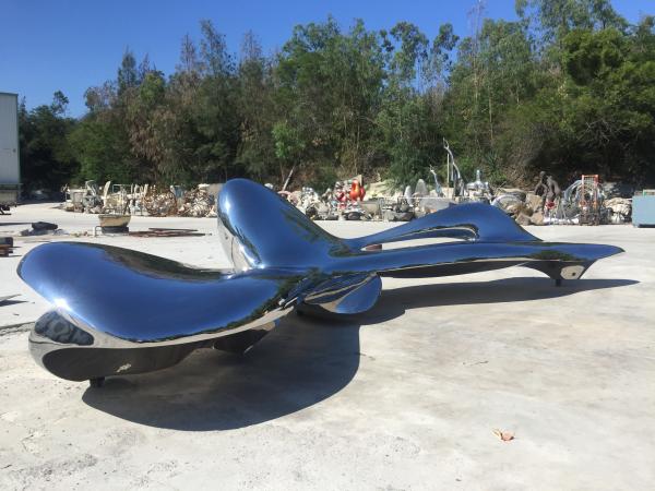 Stainless Steel Large Outdoor Sculpture , Large Modern Garden Sculptures