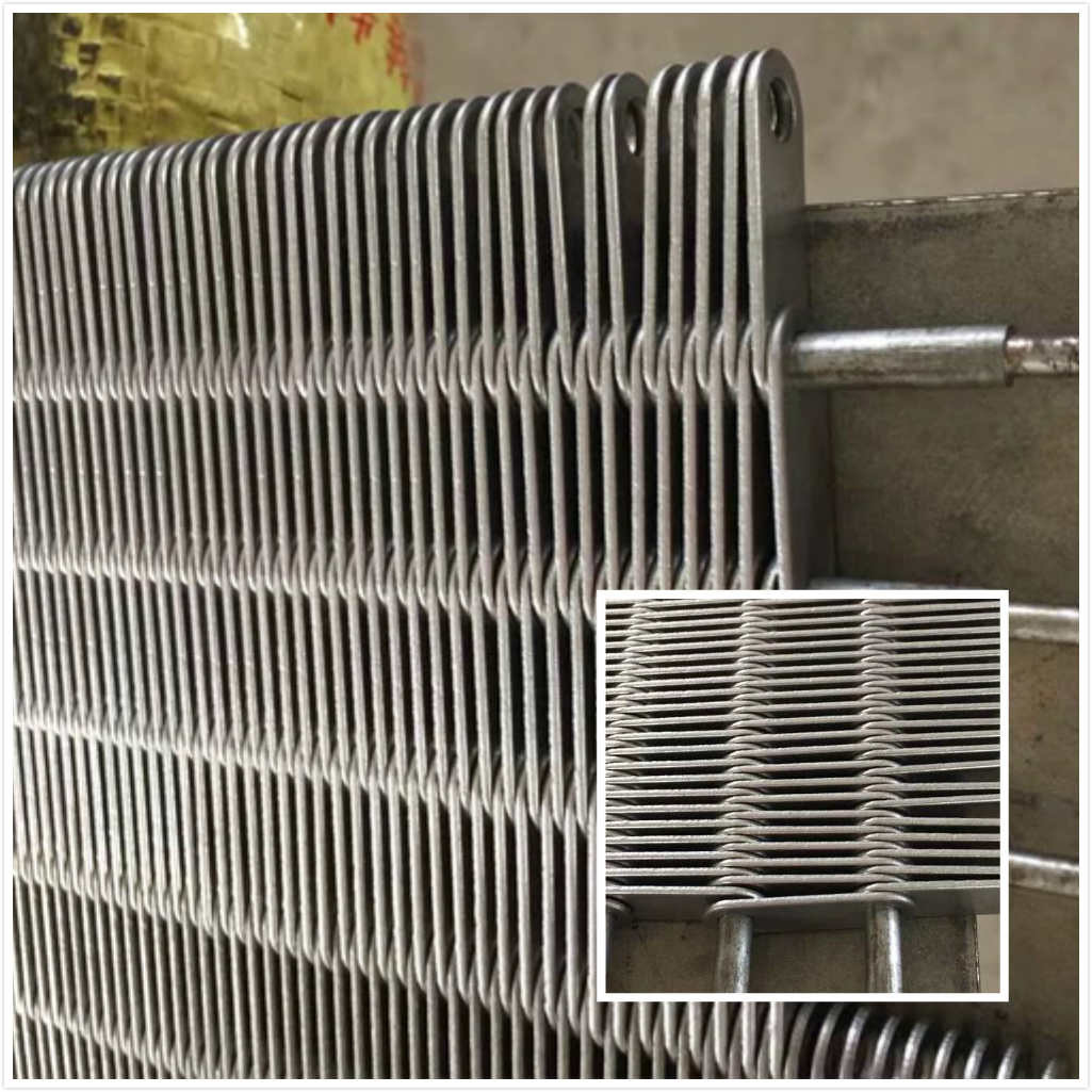 Deep Frying Machine Eye Link Conveyor Belt Stable Surface Wear Resistance