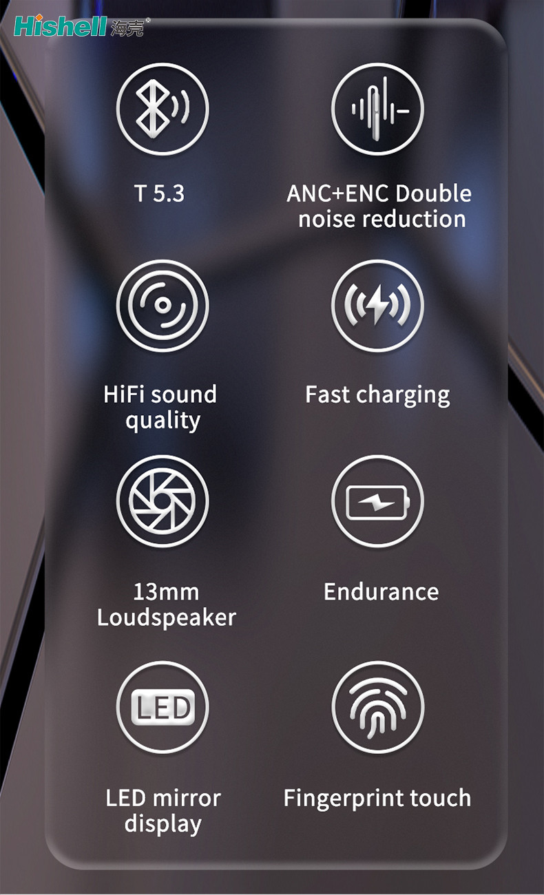10M TWS True Wireless Stereo Earbuds ANC Sport Waterproof Bluetooth Earbuds