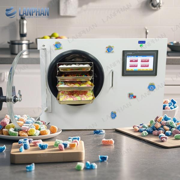 4 Trays Skittle Vacuum Freeze Drying Machine Small Benchtop Home Freeze Dryer