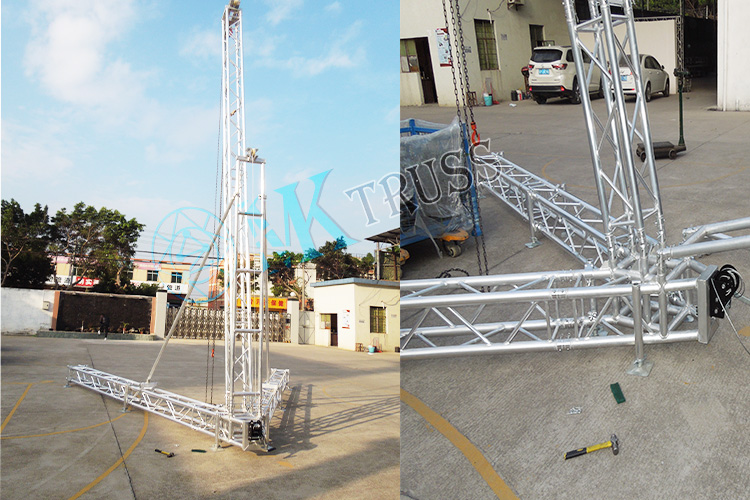 Speaker Truss Outdoor Aluminum Mobile Goal Post Stand Tower with Simple Style