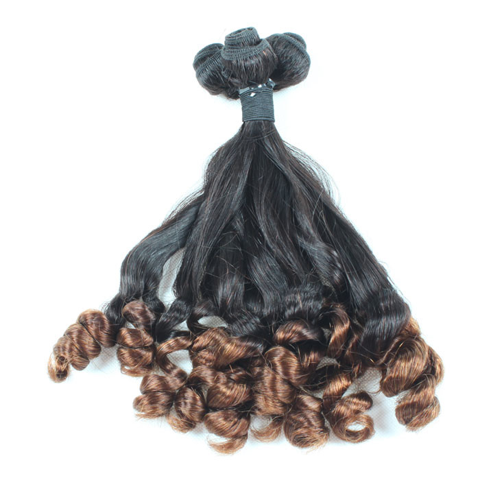 Human Hair Funmi Hair Weave Double Drawn Indian Remy Hair Weft Hair Extensions