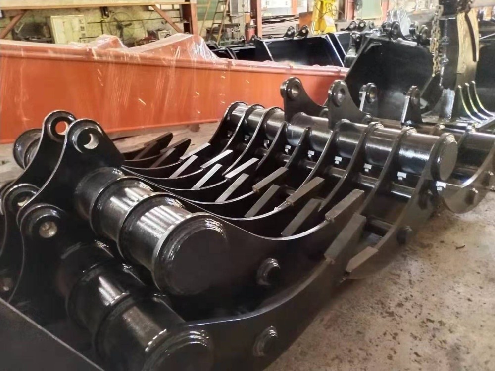 Metal Excavator Root Rake For Hitachi Attachment Brush Rake