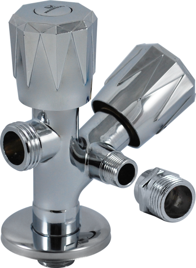 Bathroom Three-Way Angle Stop Valve With Modern Design And Durable 304 Stainless Steel
