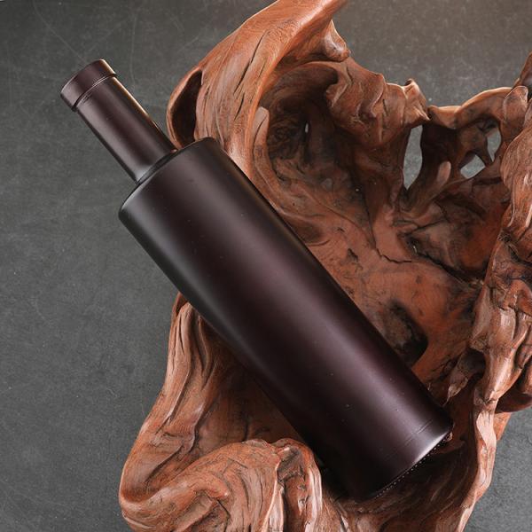 Super Flint Glass Beverage Bottle Custom Black Color 700ml 750ml for Beverage