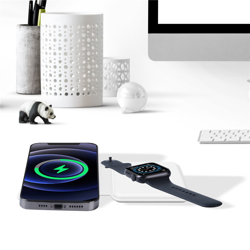 OEM Dual 15W Wireless Charger Foldable Magsafing For Iphone12 Airpods Pro