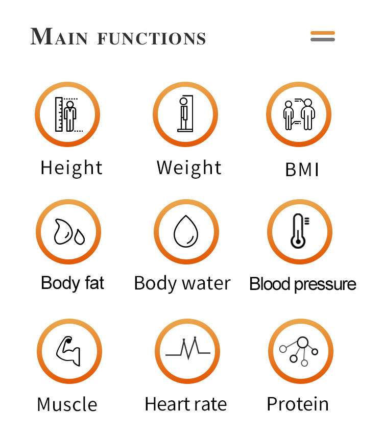 Height Weight Scale Balance with BMI Function Blood Pressure Fat Pulse Machine